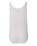 BELLA + CANVAS 8802 Women's Flowy Tank with Side Slit - White - back