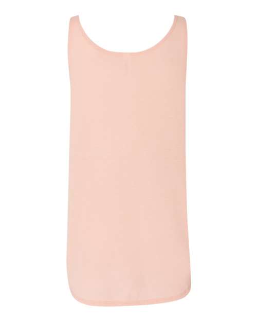 BELLA + CANVAS 8802 Women's Flowy Tank with Side Slit - Peach - back