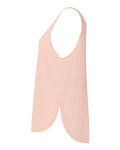 BELLA + CANVAS 8802 Women's Flowy Tank with Side Slit - Peach - side