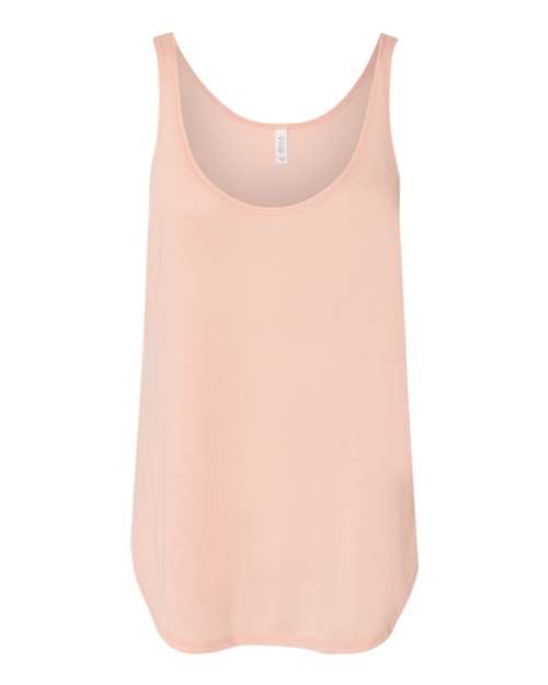 BELLA + CANVAS 8802 Women's Flowy Tank with Side Slit - Peach - front