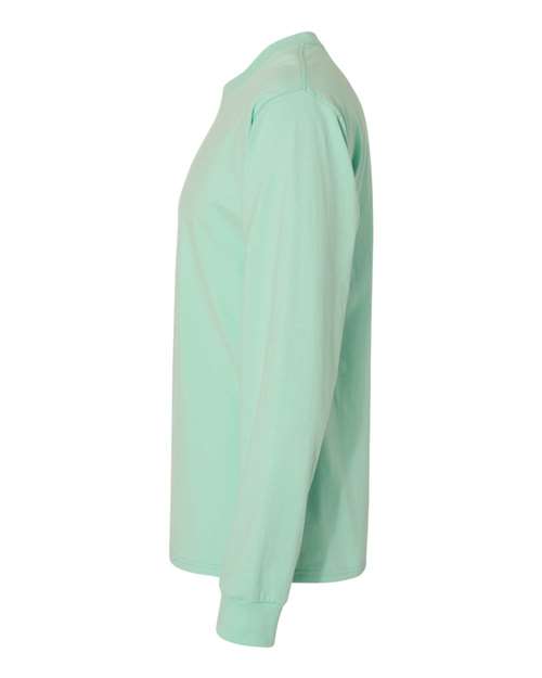 Hanes 5186 Beefy-T Long Sleeve T-Shirt - Clean Mint - side