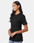 Hanes 42TB Perfect-T Triblend T-Shirt - Solid Black Triblend - model side