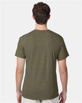 Hanes 42TB Perfect-T Triblend T-Shirt - Military Green Triblend - model back
