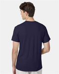 Hanes 42TB Perfect-T Triblend T-Shirt - Navy Triblend - model back