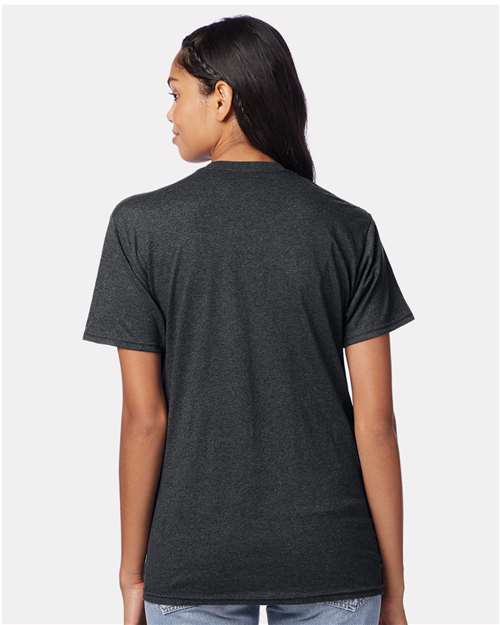 Hanes 42TB Perfect-T Triblend T-Shirt - Slate Triblend - model back