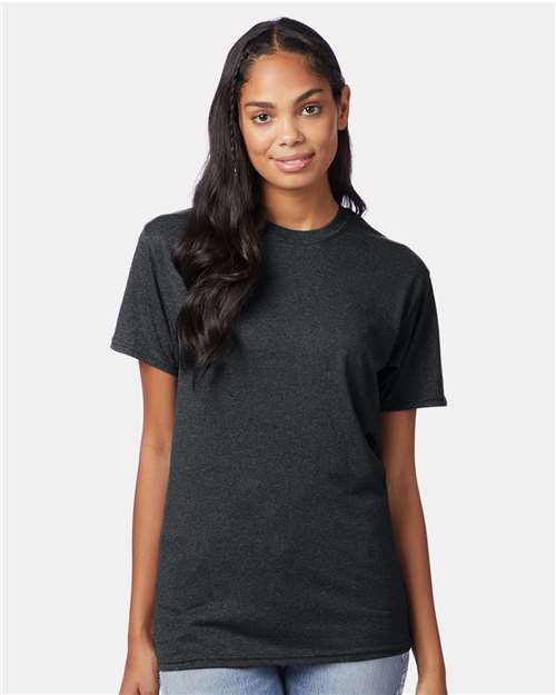 Hanes 42TB Perfect-T Triblend T-Shirt - Slate Triblend - model front