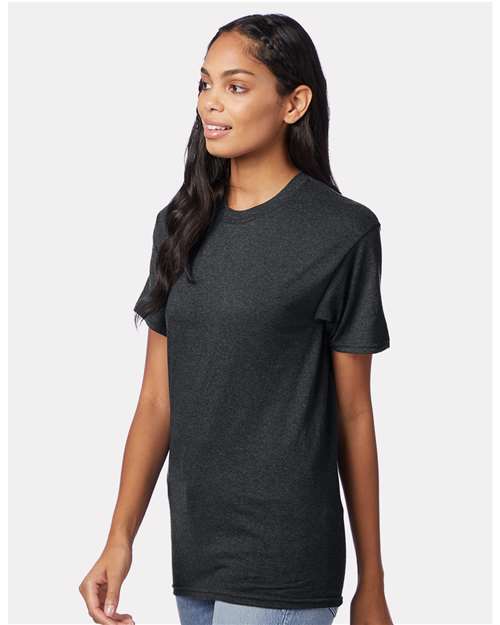Hanes 42TB Perfect-T Triblend T-Shirt - Slate Triblend - model side