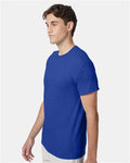 Hanes 42TB Perfect-T Triblend T-Shirt - Royal Triblend - model side