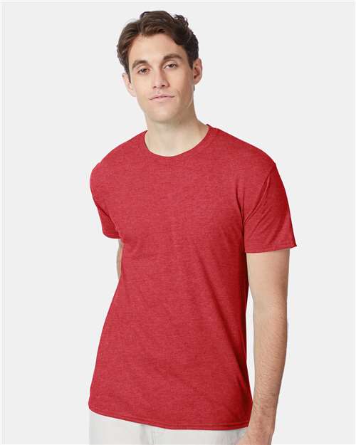 Hanes 42TB Perfect-T Triblend T-Shirt - Red Triblend - model front