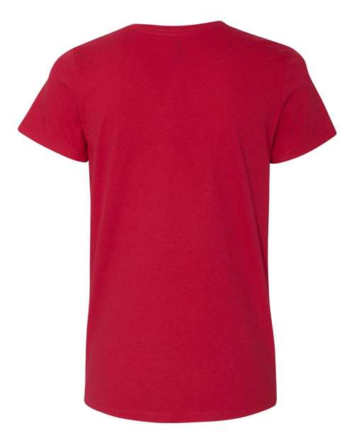 Hanes 5780 Women's Essential-T V-Neck T-Shirt - Deep Red - back