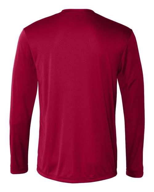 Hanes 482L Unisex Cool DRI Long Sleeve Performance T-Shirt - Deep Red - back