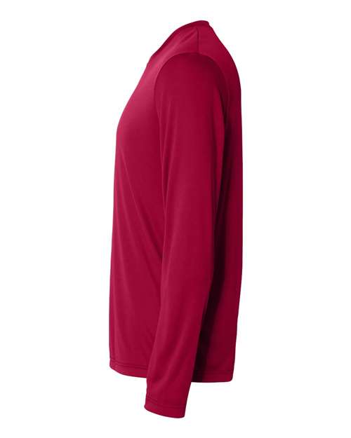 Hanes 482L Unisex Cool DRI Long Sleeve Performance T-Shirt - Deep Red - side