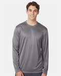 Hanes 482L Unisex Cool DRI Long Sleeve Performance T-Shirt - Graphite - model front