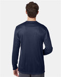 Hanes 482L Unisex Cool DRI Long Sleeve Performance T-Shirt - Navy - model back