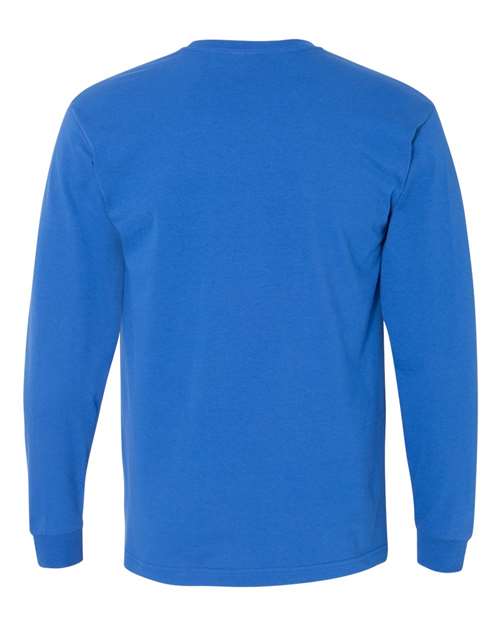 Bayside 5060 Unisex USA-Made Long Sleeve T-Shirt - Royal Blue - back