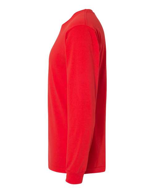 Bayside 5060 Unisex USA-Made Long Sleeve T-Shirt - Red - side