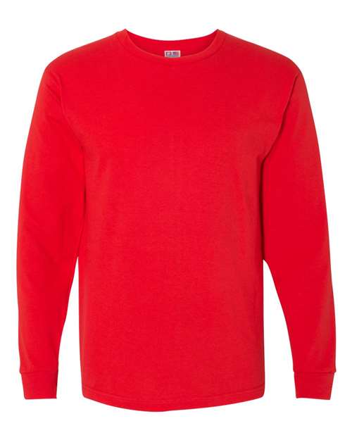 Bayside 5060 Unisex USA-Made Long Sleeve T-Shirt - Red - front