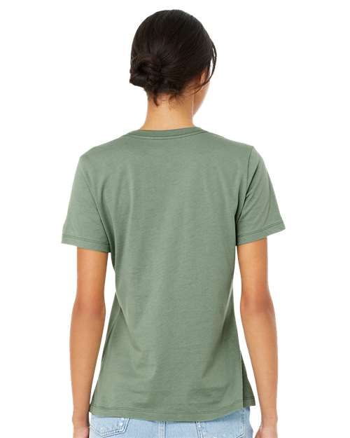 BELLA + CANVAS 6400 Women’s Relaxed Jersey Tee - Sage - model back