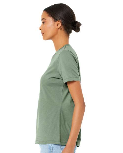 BELLA + CANVAS 6400 Women’s Relaxed Jersey Tee - Sage - model side