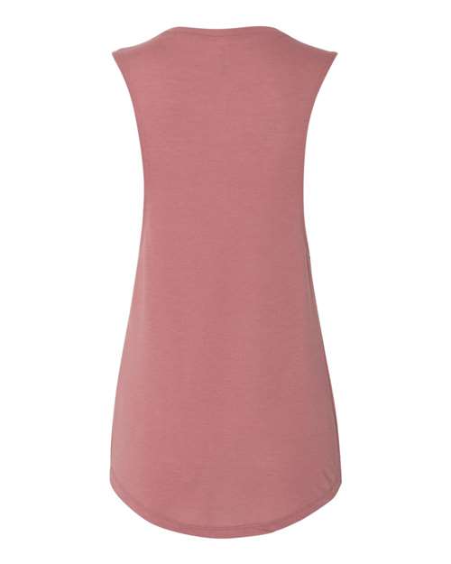 BELLA + CANVAS 8803 Women's Flowy Scoop Muscle Tank - Mauve - back