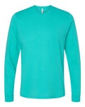 Bella+Canvas 3501 Unisex Jersey Long Sleeve Tee - Teal - flat front