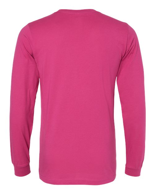 Bella+Canvas 3501 Unisex Jersey Long Sleeve Tee - Berry - back