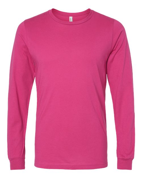 Bella+Canvas 3501 Unisex Jersey Long Sleeve Tee - Berry - flat front