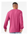 Bella+Canvas 3501 Unisex Jersey Long Sleeve Tee - Berry - model back