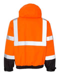 Kishigo JS130-132 Unisex Ripstop Bomber Jacket - Orange/ Black - back