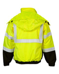 Kishigo JS121-122 Unisex Economy Bomber Jacket - Lime - back
