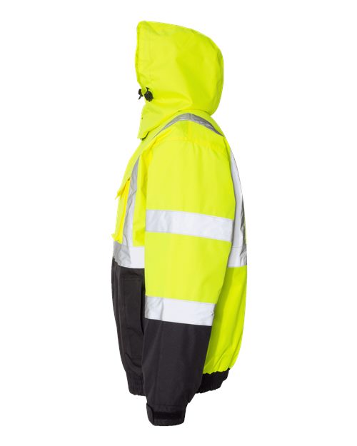 Kishigo JS121-122 Unisex Economy Bomber Jacket - Lime - side