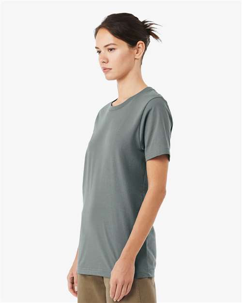 Bella+Canvas 3001 Unisex Jersey Short Sleeve Tee - Blue Storm - model side