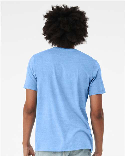 Bella+Canvas 3001 Unisex Jersey Short Sleeve Tee - Carolina Blue - model back