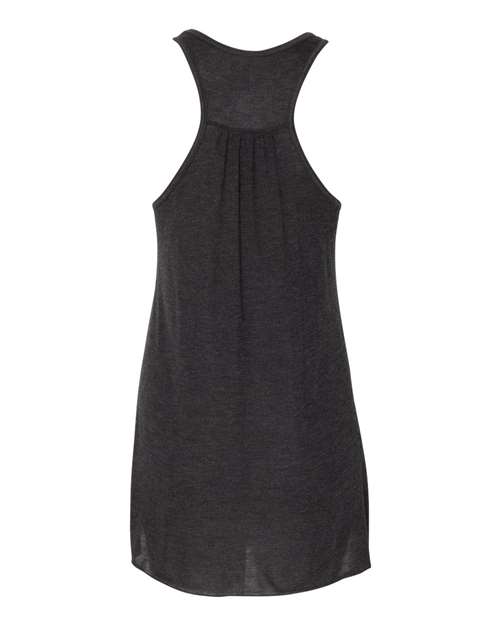 BELLA + CANVAS 8800 Women's Flowy Racerback Tank - Black Heather - back