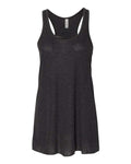 BELLA + CANVAS 8800 Women's Flowy Racerback Tank - Black Heather - front