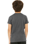 Bella + Canvas 3001Y Youth Jersey Tee - Asphalt - model back
