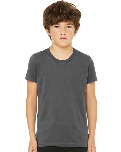 Bella + Canvas 3001Y Youth Jersey Tee - Asphalt - model front
