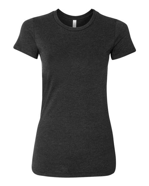 Bella + Canvas 6004 Women's Slim Fit Tee - Black Heather - front