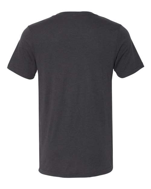 Bella + Canvas 3415 Triblend V-Neck Tee - Solid Dark Grey Triblend - back