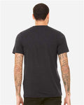 Bella + Canvas 3415 Triblend V-Neck Tee - Solid Dark Grey Triblend - model back