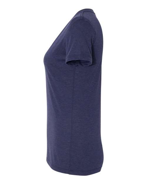 Bella + Canvas 3415 Triblend V-Neck Tee - Solid Navy Triblend - side