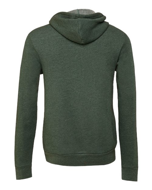 Bella+Canvas 3719 Unisex Sponge Fleece Pullover Hoodie - Heather Forest - back
