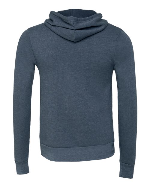 Bella+Canvas 3719 Unisex Sponge Fleece Pullover Hoodie - Heather Navy - back