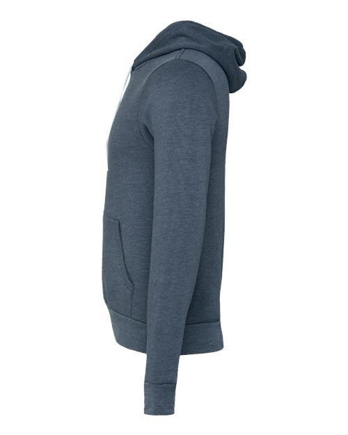 Bella+Canvas 3719 Unisex Sponge Fleece Pullover Hoodie - Heather Navy - side