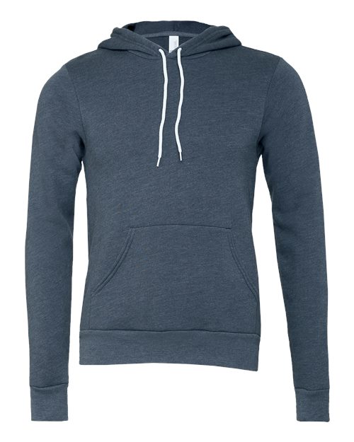 Bella+Canvas 3719 Unisex Sponge Fleece Pullover Hoodie - Heather Navy - front