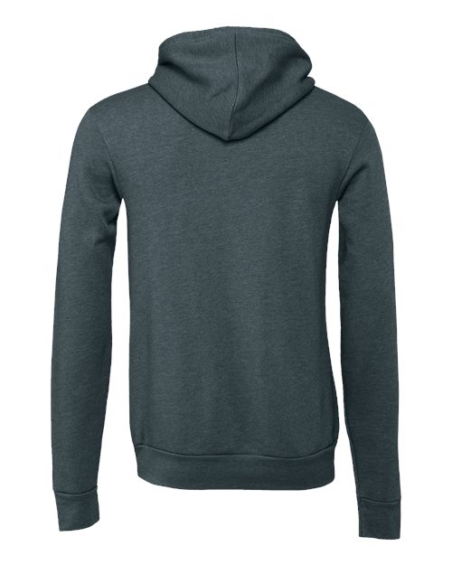 Bella+Canvas 3719 Unisex Sponge Fleece Pullover Hoodie - Heather Slate - back