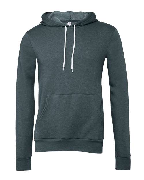 Bella+Canvas 3719 Unisex Sponge Fleece Pullover Hoodie - Heather Slate - front