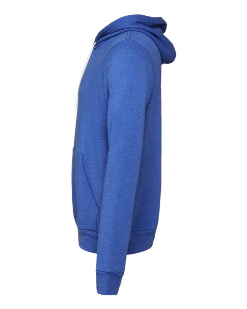 Bella+Canvas 3719 Unisex Sponge Fleece Pullover Hoodie - Heather True Royal - side