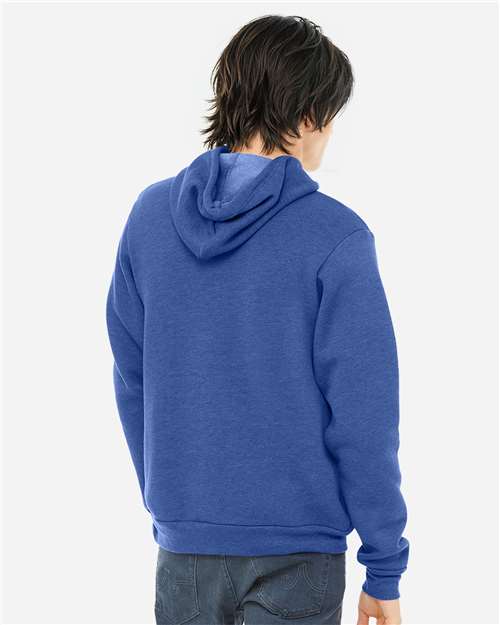 Bella+Canvas 3719 Unisex Sponge Fleece Pullover Hoodie - Heather True Royal - model back