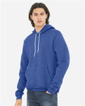 Bella+Canvas 3719 Unisex Sponge Fleece Pullover Hoodie - Heather True Royal - model side